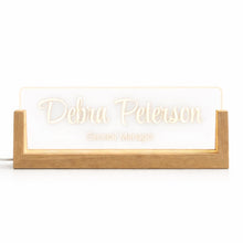 Personalized Doctor LED Nameplate – Script Credentials