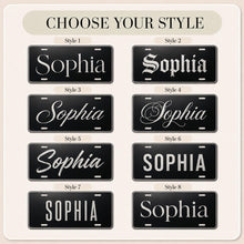 Custom Name License Plate for Kids Room, Power Wheels Tag, Golf Cart or Bike Plate, Big Personalized Name Sign
