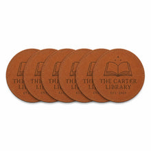 Book Lover Leatherette Coasters