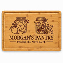Home Canning Pantry Cutting Board