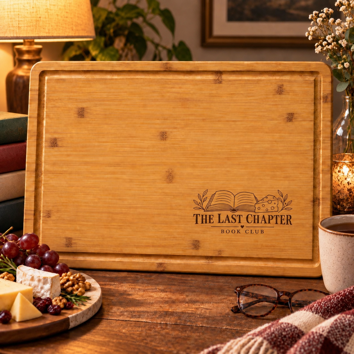 Book Club Host Cutting Board