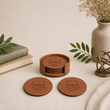 Book Lover Leatherette Coasters