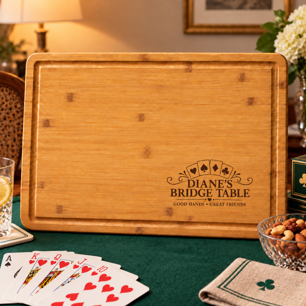 Bridge Club Host Cutting Board