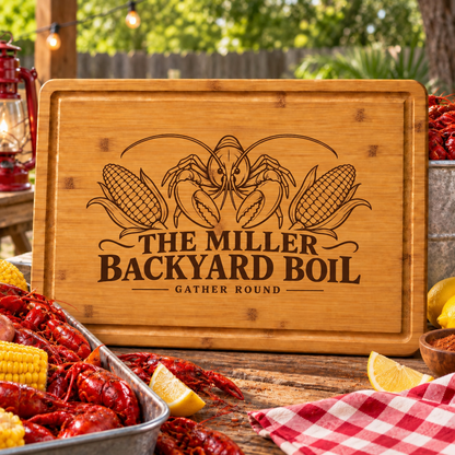 Cajun Crawfish Boil Host Cutting Board