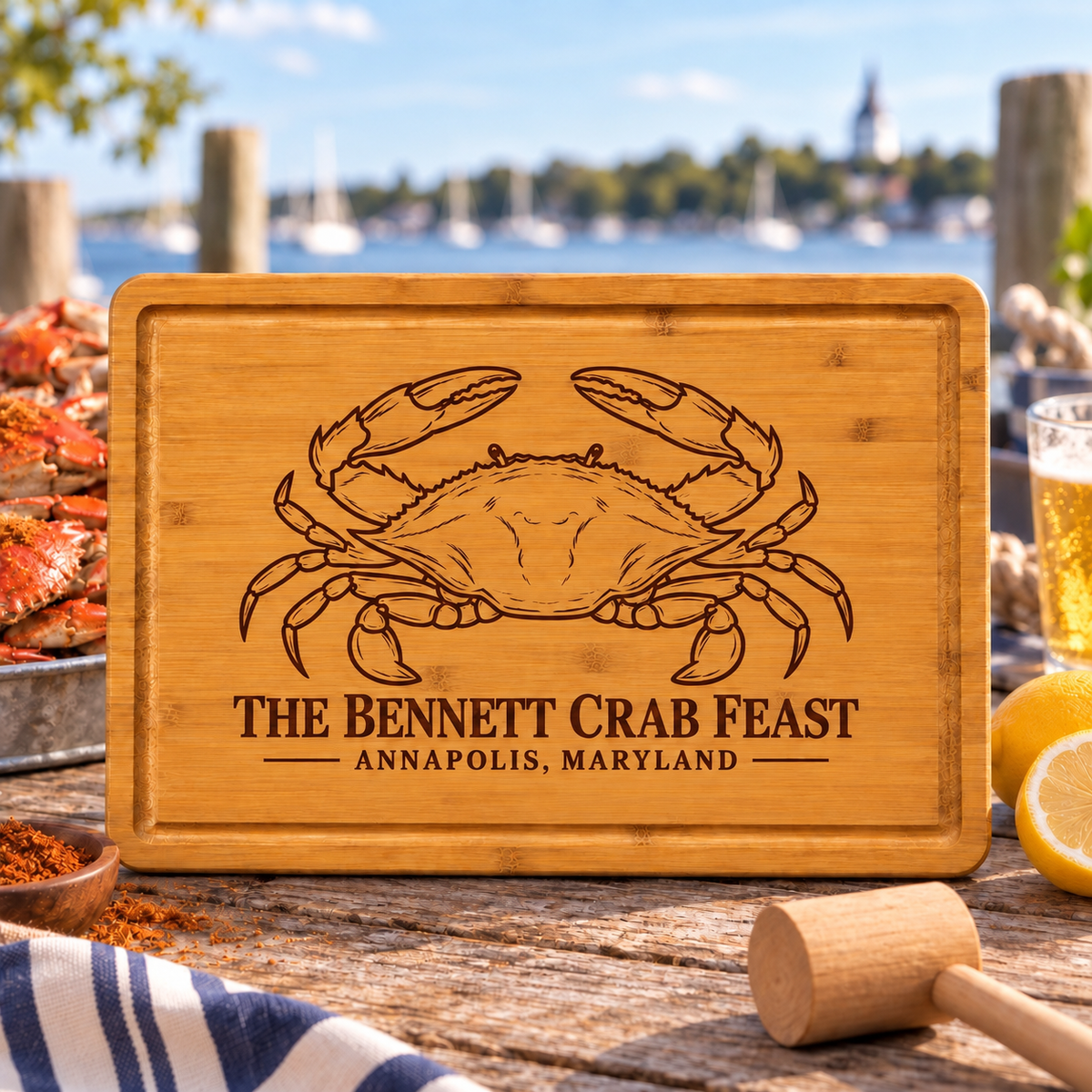 Chesapeake Crab Feast Cutting Board