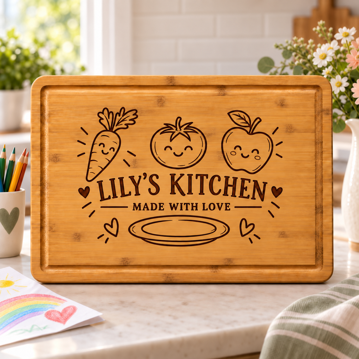 Children’s Kitchen Artwork Cutting Board