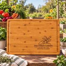 Community Garden Volunteer Cutting Board