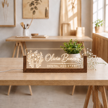 Personalized Dental Assistant LED Desk Nameplate
