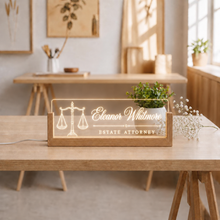 Personalized Estate Attorney LED Desk Nameplate