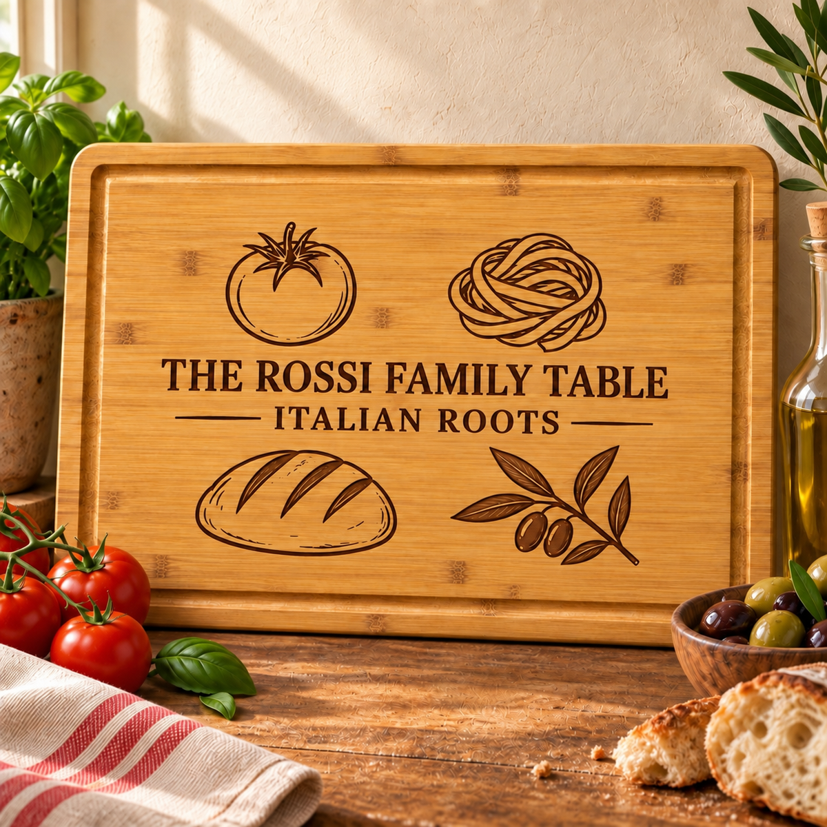 Family Food Heritage Cutting Board