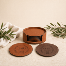 Groomsmen Leatherette Coasters