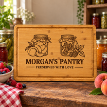 Home Canning Pantry Cutting Board