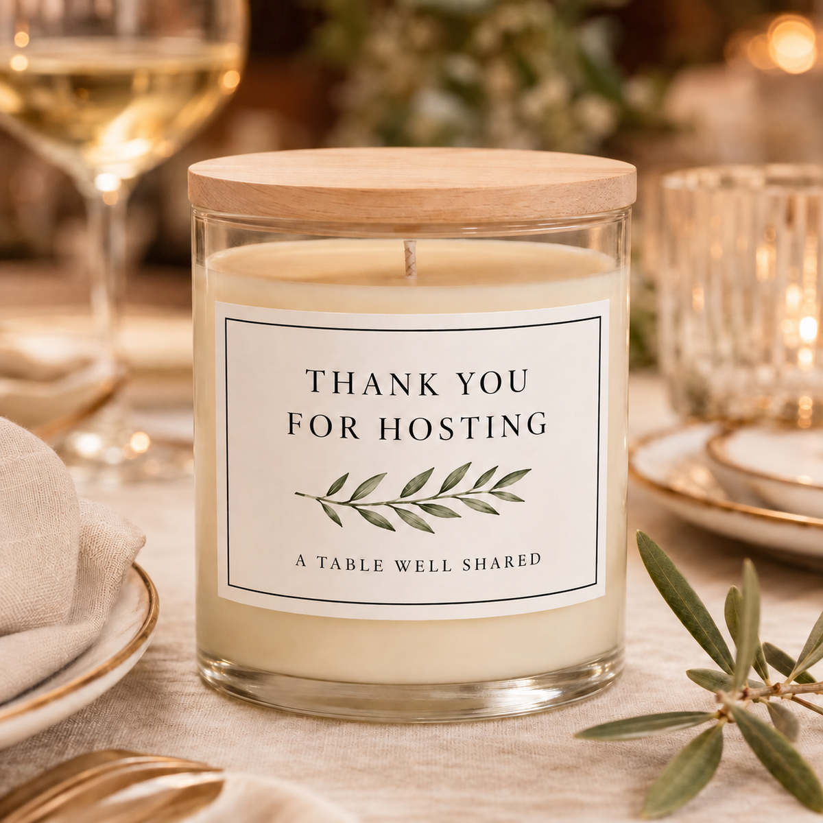 Dinner Party Hostess Thank-You Candle — hero