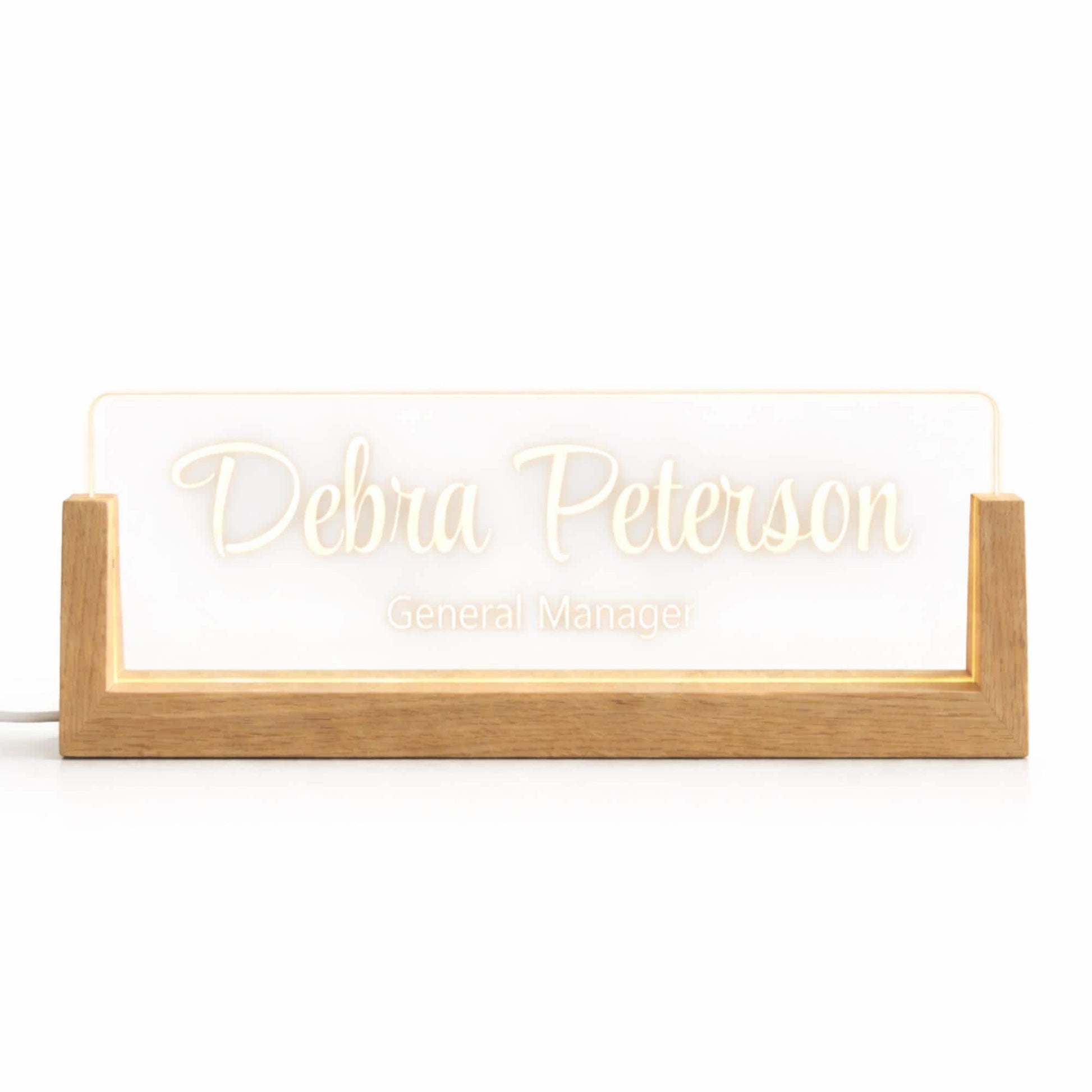 Custom Teacher Desk Sign, Personalized LED Teacher Name Plate, Classroom Decor, School Staff Gift