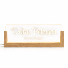 Personalized Teacher LED Nameplate – Books & Globe