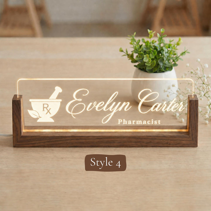 Pharmacist Nameplate — Design 4