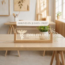 Clinical Pharmacist Graduation Gift, Personalized LED PharmD Nameplate, White Coat Gift