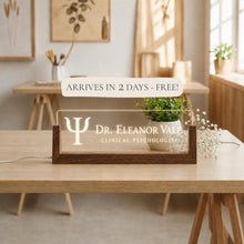 Clinical Psychologist LED Nameplate, Personalized Therapy Office Desk Sign, Mental Health Gift