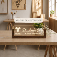 Clinical Pharmacist LED Nameplate, Personalized PharmD Desk Sign, Hospital Pharmacy Gift