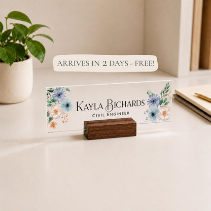 Personalized Engineer Acrylic Nameplate