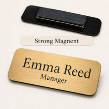 Personalized Name Tag Badge, Custom Employee Name Badge with Role, Magnetic Work Name Tag, Office Staff Badge