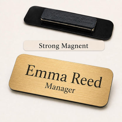 Personalized Name Tag Badge, Custom Employee Name Badge with Role, Magnetic Work Name Tag, Office Staff Badge