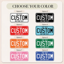 Custom License Plate, Personalized Car Plate, Mini Bike or Golf Cart Tag, Aluminum Novelty Plate