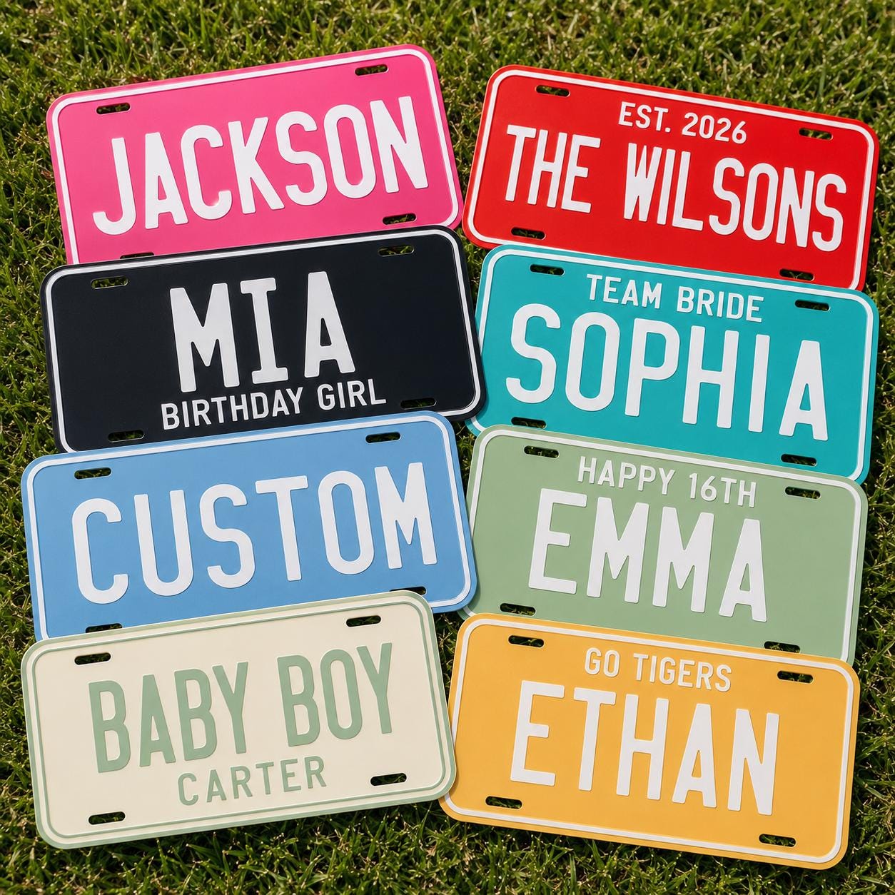 Custom License Plate, Personalized Car Plate, Mini Bike or Golf Cart Tag, Aluminum Novelty Plate