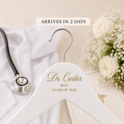 First White Coat Ceremony Hanger, Personalized Doctor Coat Hanger, Medical Graduation Gift, New Doctor Gift