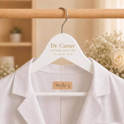 First White Coat Ceremony Hanger, Personalized Doctor Coat Hanger, Medical Graduation Gift, New Doctor Gift