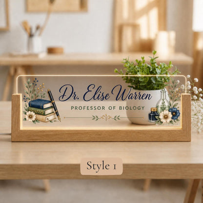 Style 1 Professor LED Nameplate