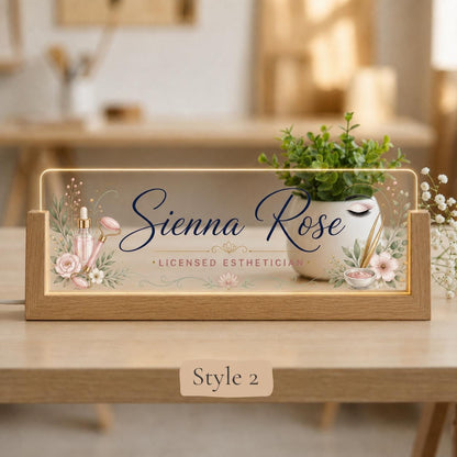 Esthetician LED Nameplate