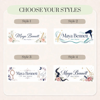 Personalized Hair Stylist LED Nameplate, Custom Salon Desk Sign, Hairdresser Gift
