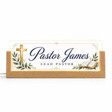 Personalized Pastor LED Desk Nameplate