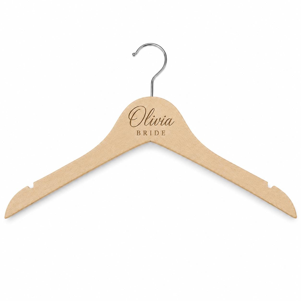 Personalized Bride's Hanger, Custom Wooden Wedding Hanger with Name & Date, Customized Gift, Bridal Party Hanger