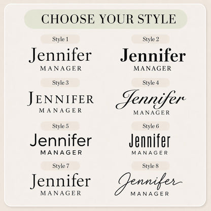 Custom Employee Name Badge, Magnetic Staff Name Tag with Role, Personalized Work Badge for Office & Retail Team