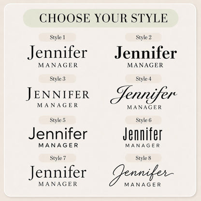 Personalized Name Tag Badge, Custom Employee Name Badge with Role, Magnetic Work Name Tag, Office Staff Badge