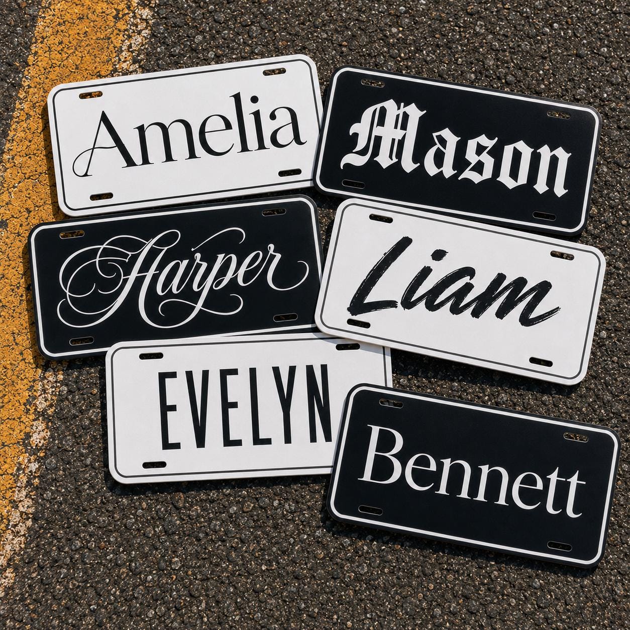 Custom Name License Plate for Kids Room, Power Wheels Tag, Golf Cart or Bike Plate, Big Personalized Name Sign