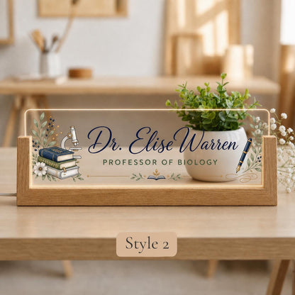 Style 2 Professor LED Nameplate