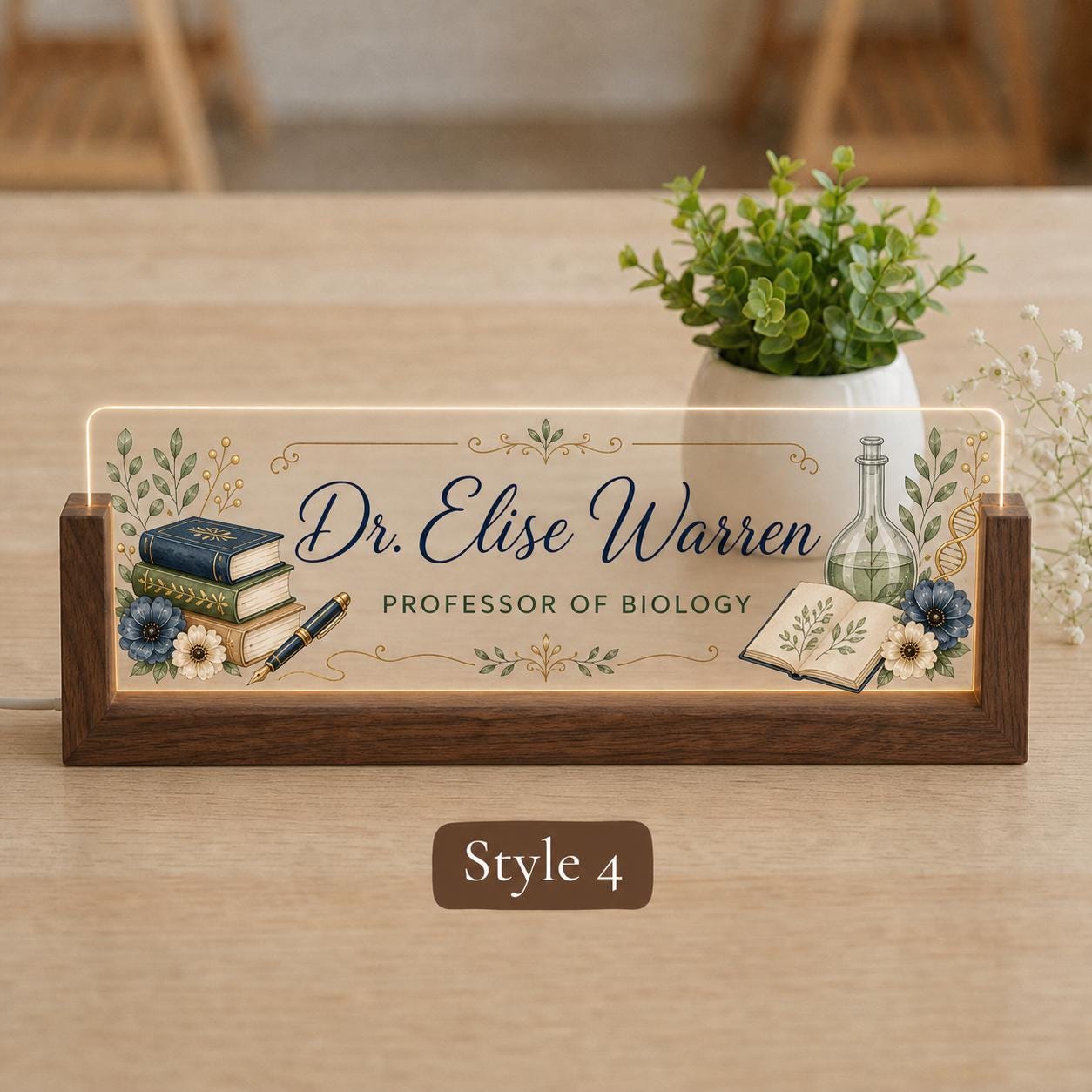 Style 4 Professor LED Nameplate