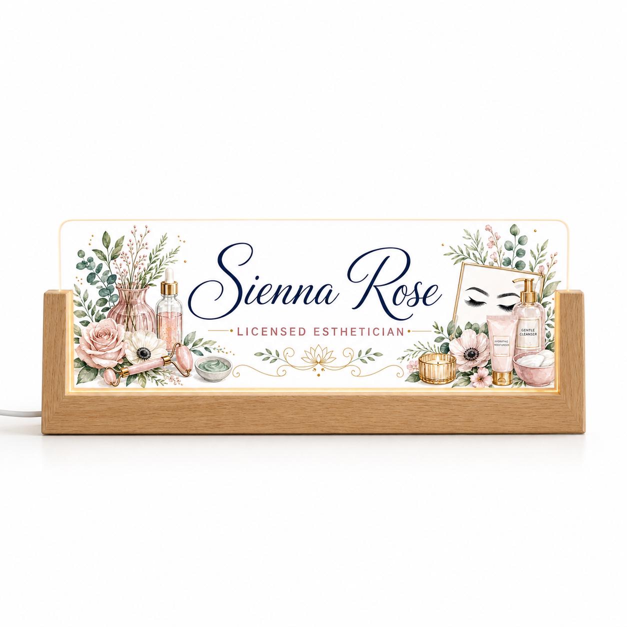 Esthetician LED Nameplate