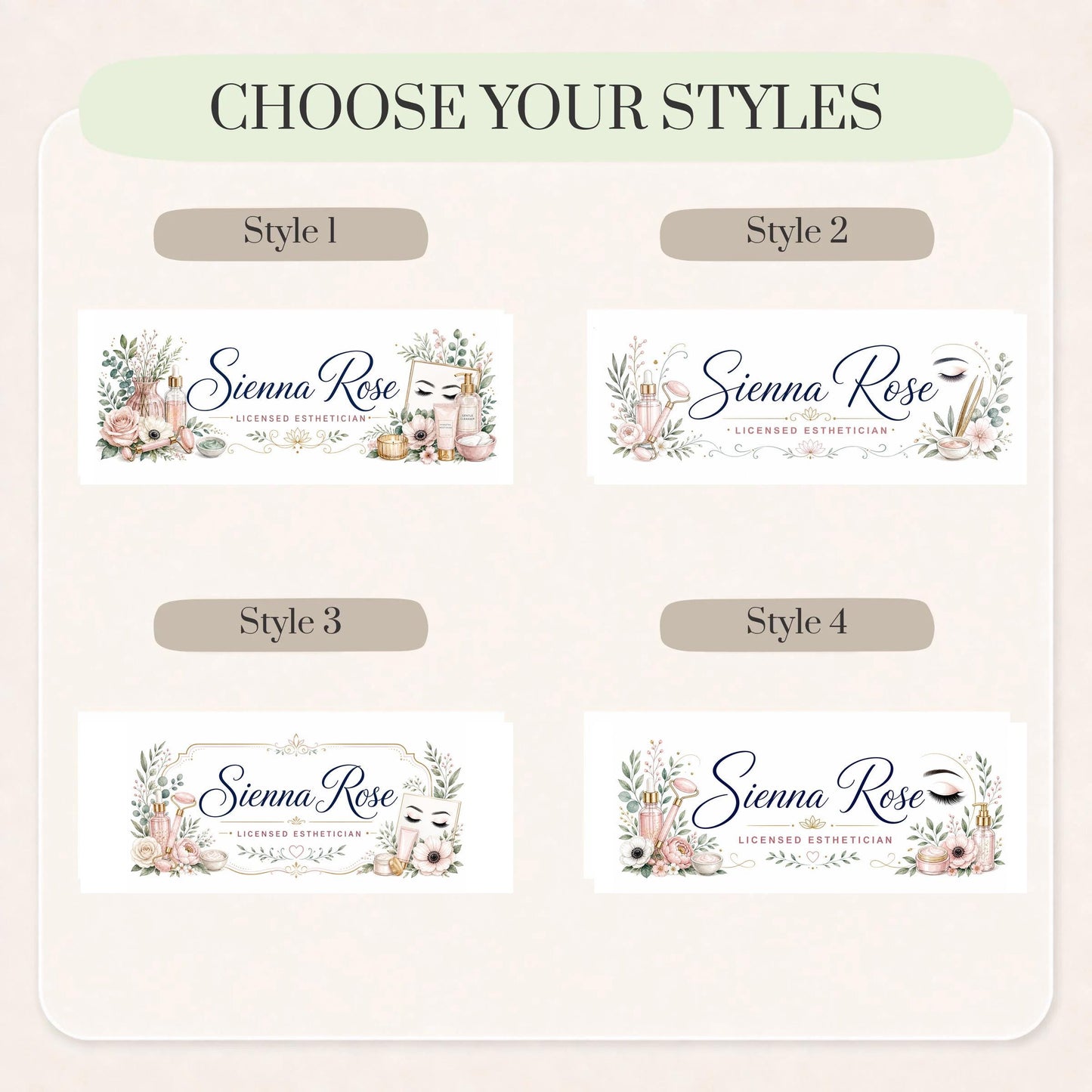 Esthetician LED Nameplate