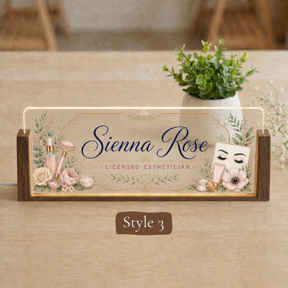 Esthetician LED Nameplate