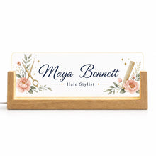 Personalized Hair Stylist LED Desk Nameplate