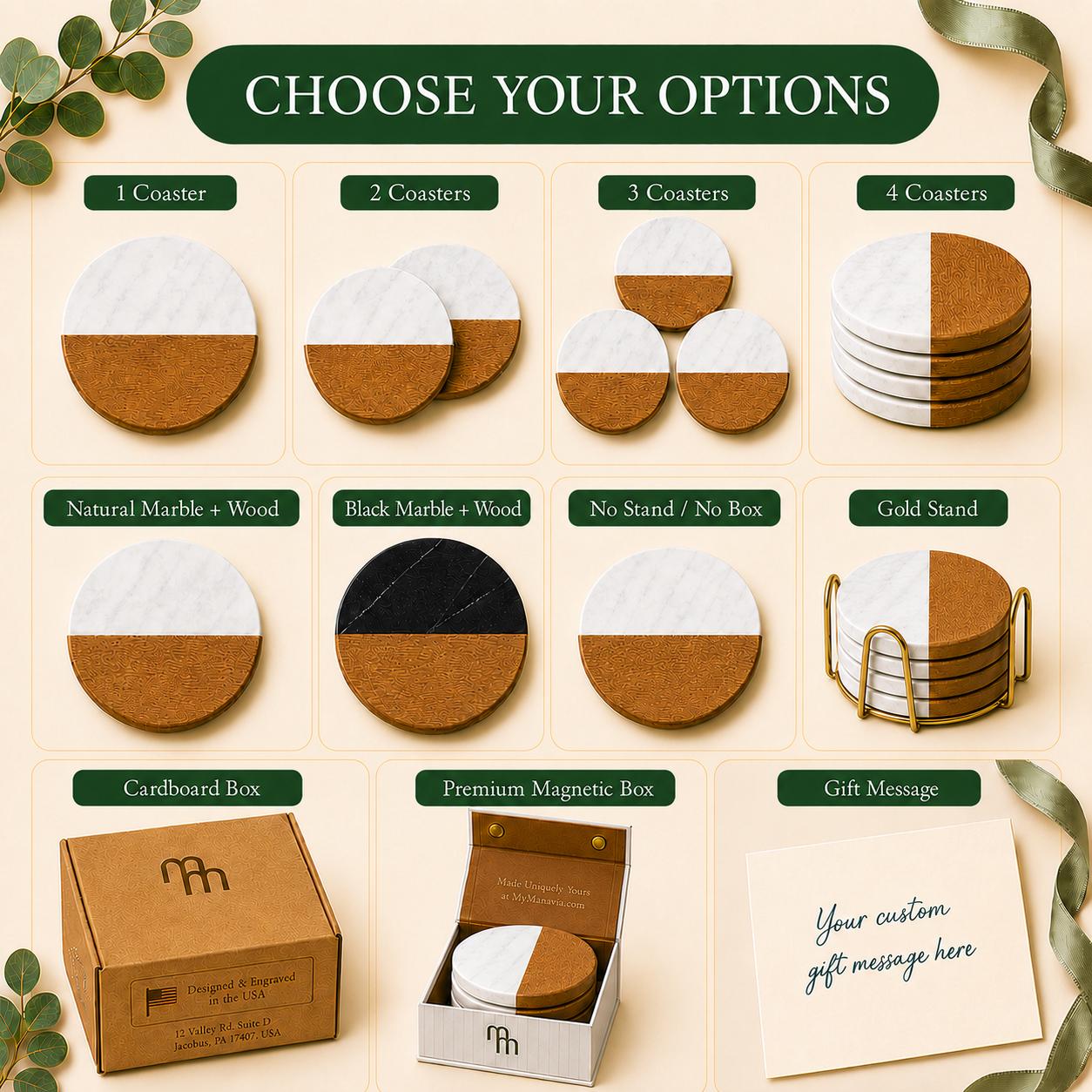 Teacher Marble & Wood Coasters product image 4