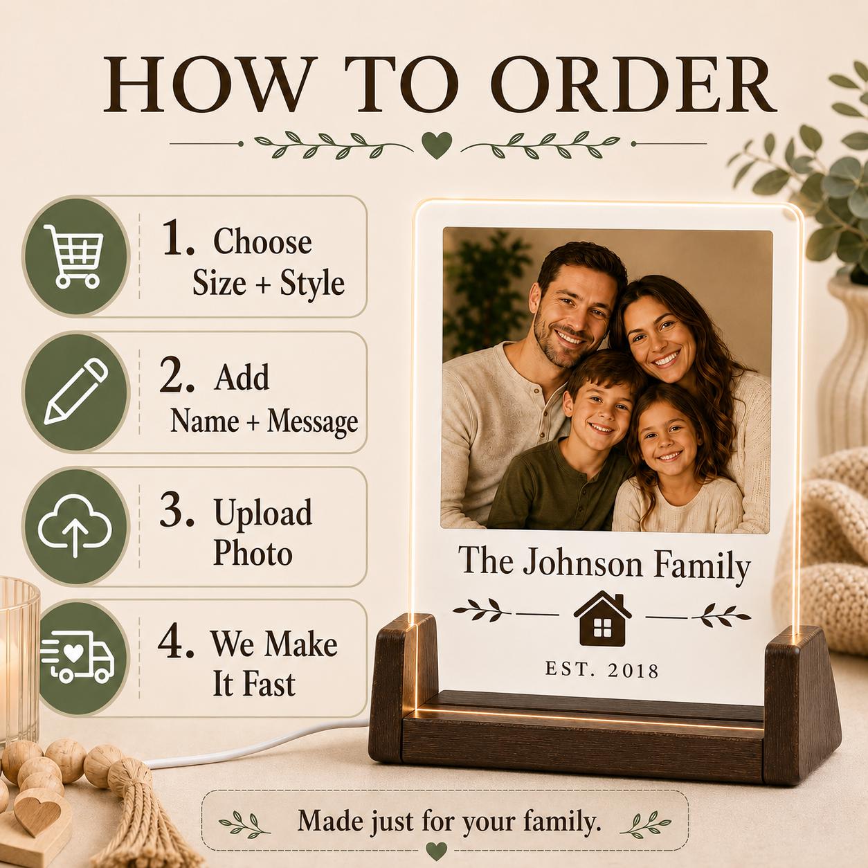 Family Photo Acrylic Plaque