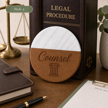 Lawyer Marble & Wood Coasters product image 8