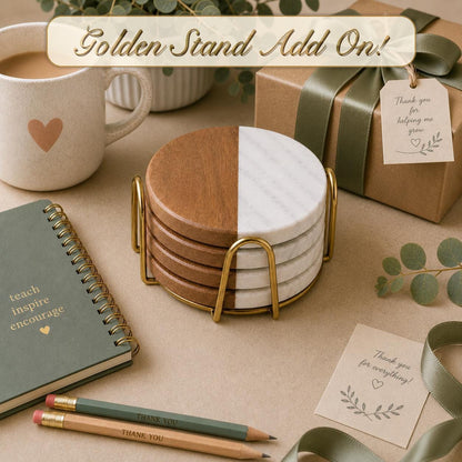 Teacher Marble & Wood Coasters product image 11