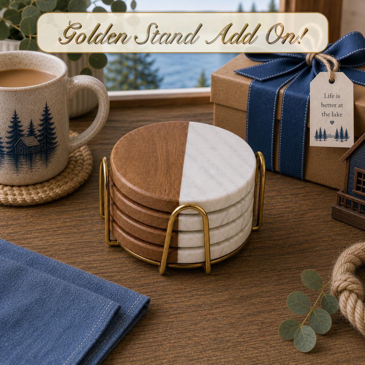 Lake House Marble & Wood Coasters product image 10