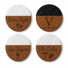 Wine Marble & Wood Coasters